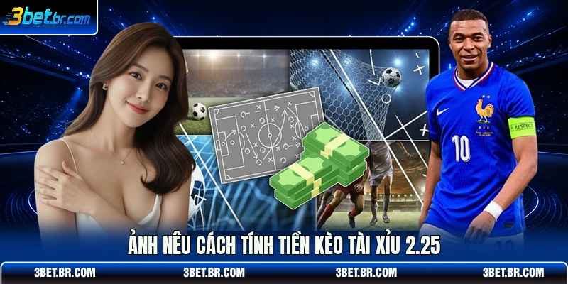 Ảnh nêu cách tính tiền kèo tài xỉu 2.25