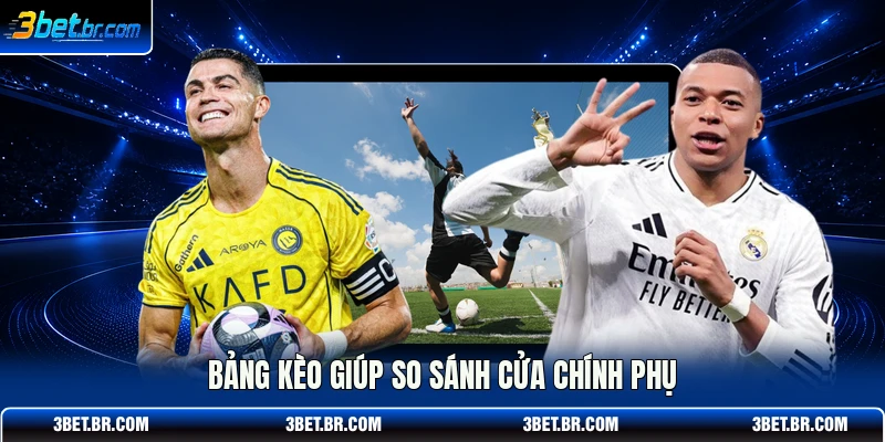 Bảng kèo giúp so sánh cửa chính phụ